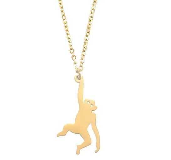 304 Stainless Steel 18K Gold Plated Simple Style Classic Style Plating little bear Dinosaur Pendant Necklace