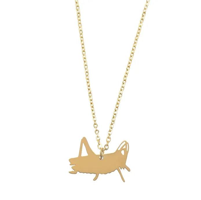 304 Stainless Steel 18K Gold Plated Simple Style Classic Style Plating little bear Dinosaur Pendant Necklace