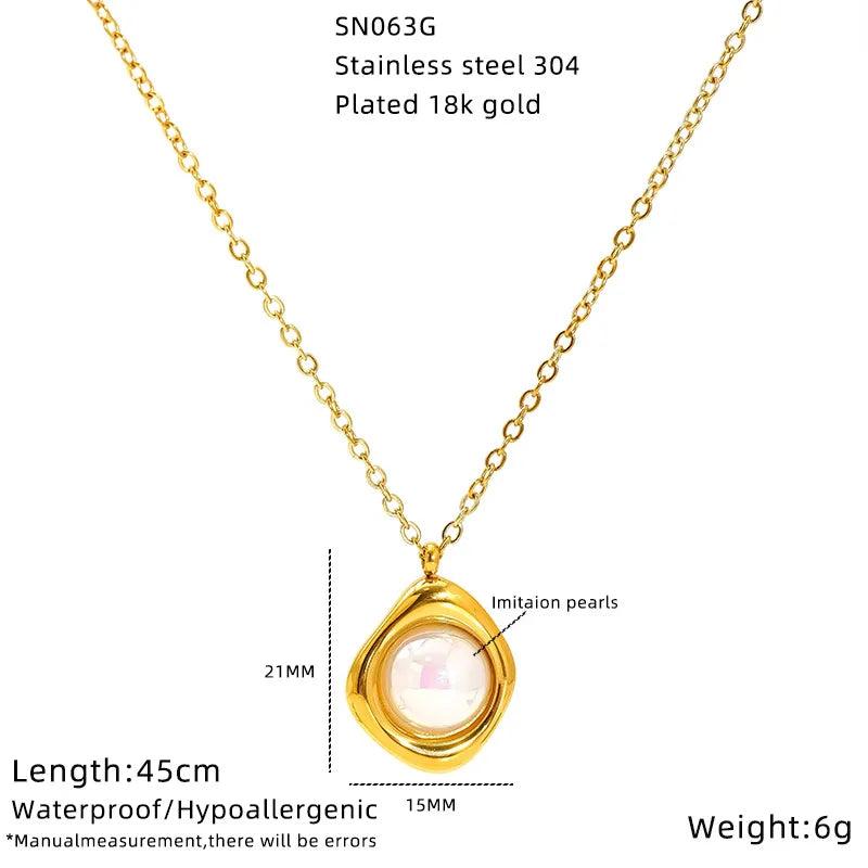 Pearl Stainless Steel Necklace