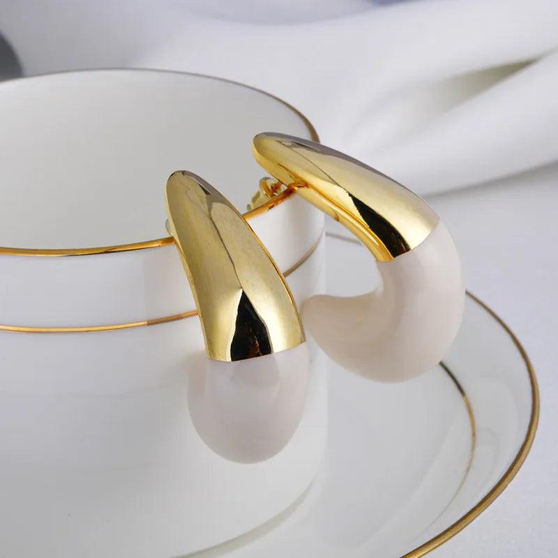 Stud Gold Stainless Steel Earrings