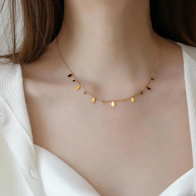 Elegant Simple Style Geometric Titanium Steel Necklace