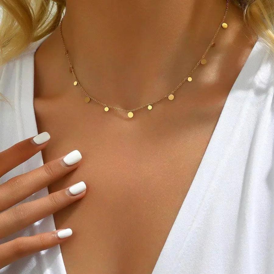 Elegant Simple Style Geometric Titanium Steel Necklace