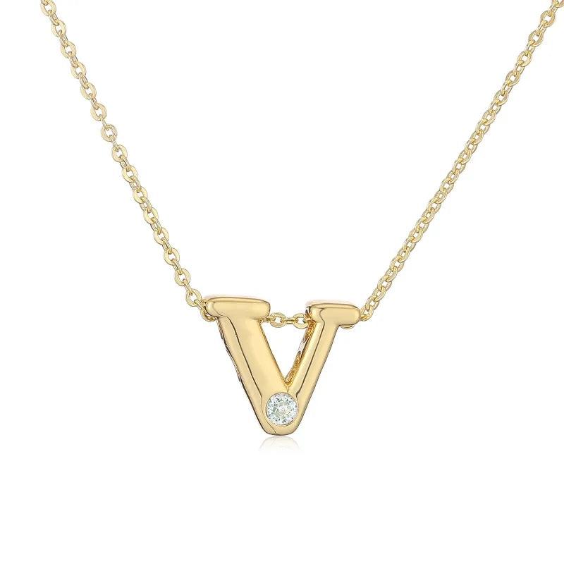 Hip-Hop Vintage Style Simple Style Letter Copper Zircon 18K Gold Plated Pendant Necklace cable chain