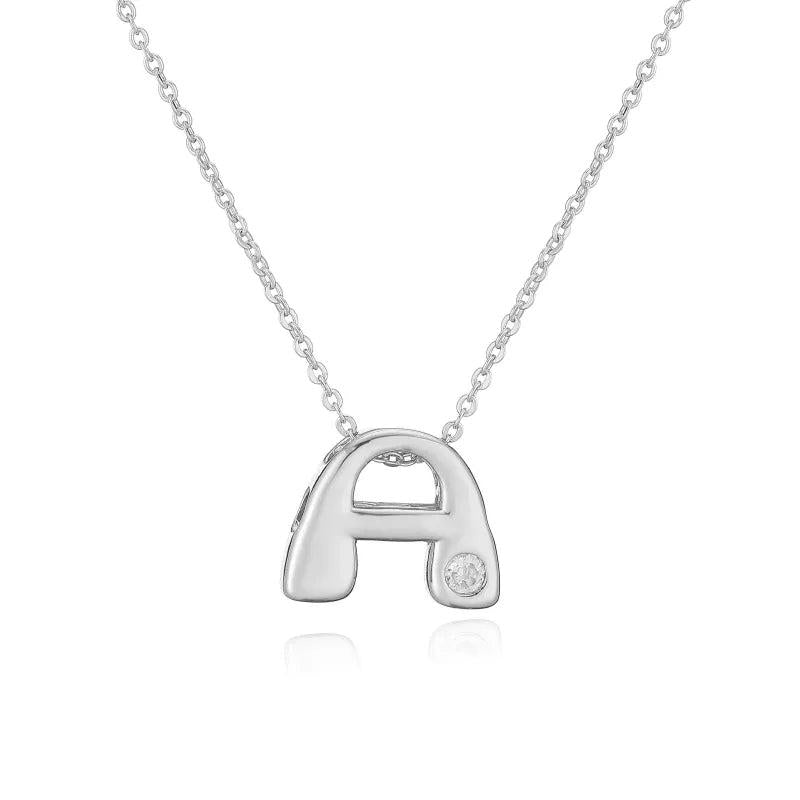 Hip-Hop Vintage Style Simple Style Letter Copper Zircon 18K Gold Plated Pendant Necklace cable chain