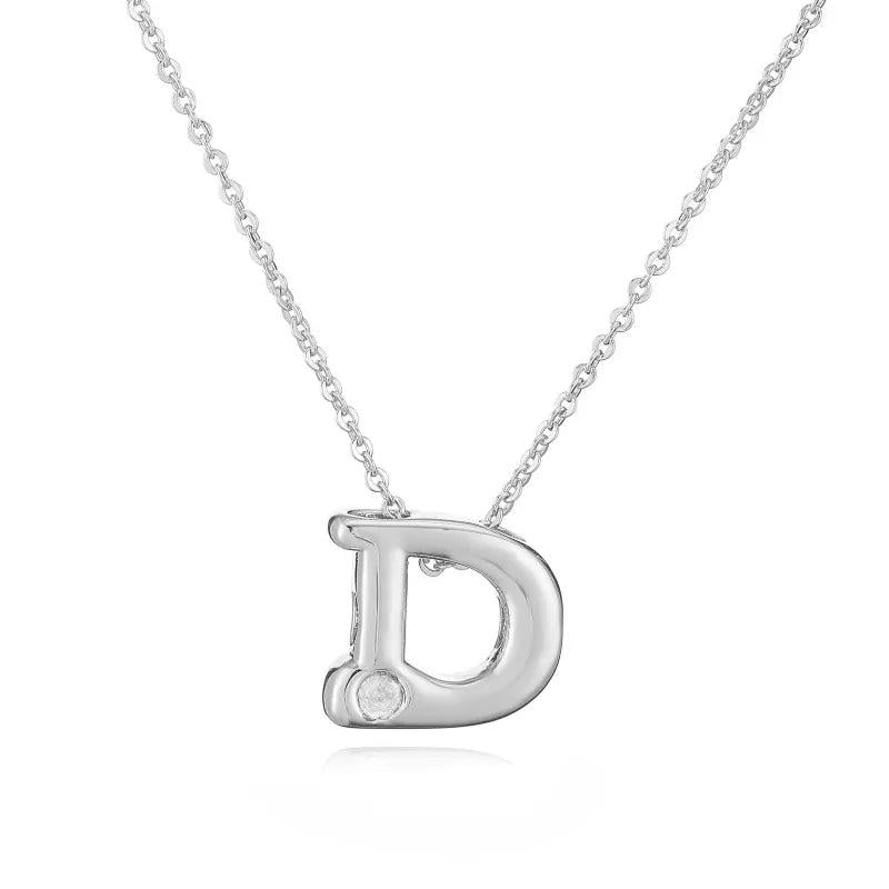 Hip-Hop Vintage Style Simple Style Letter Copper Zircon 18K Gold Plated Pendant Necklace cable chain