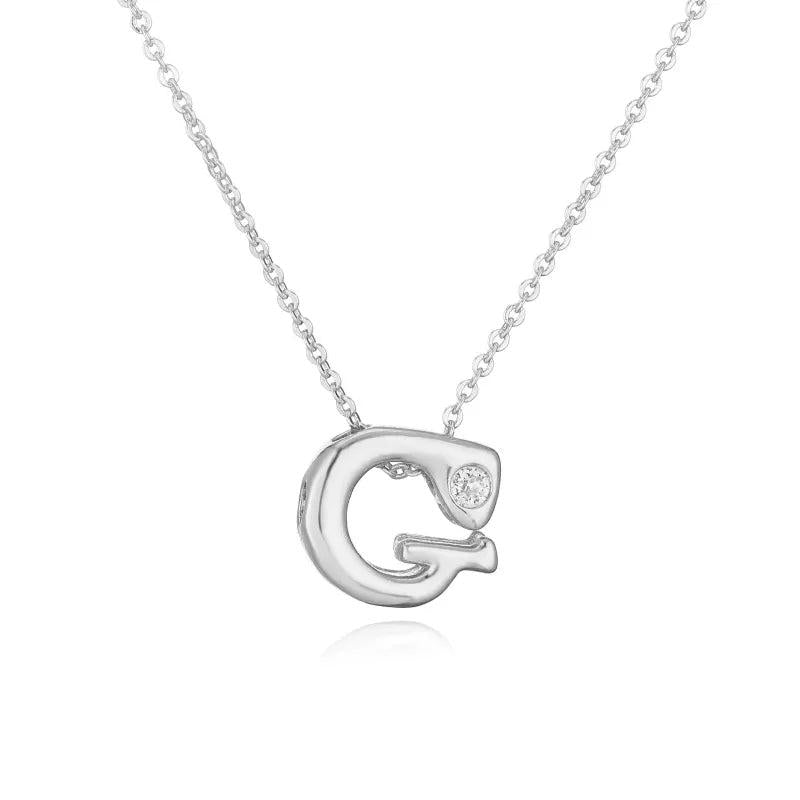 Hip-Hop Vintage Style Simple Style Letter Copper Zircon 18K Gold Plated Pendant Necklace cable chain
