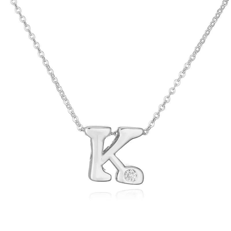 Hip-Hop Vintage Style Simple Style Letter Copper Zircon 18K Gold Plated Pendant Necklace cable chain
