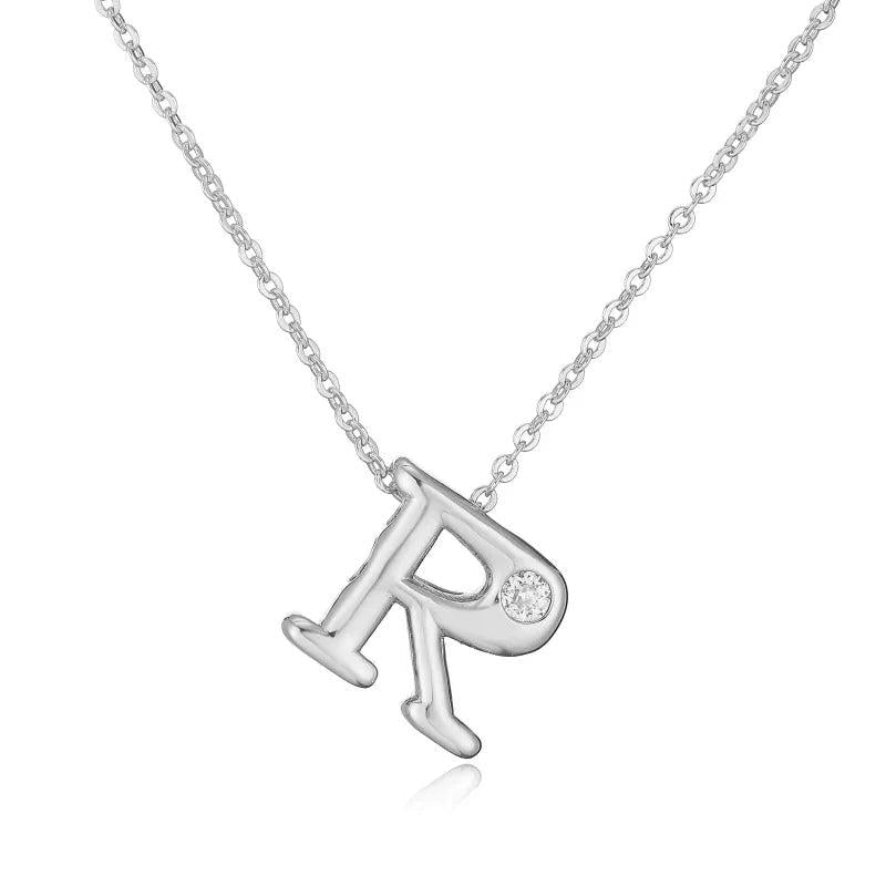 Hip-Hop Vintage Style Simple Style Letter Copper Zircon 18K Gold Plated Pendant Necklace cable chain