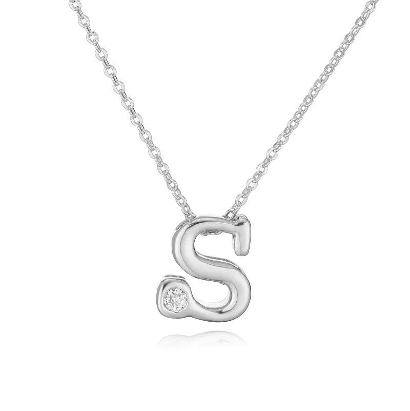 Hip-Hop Vintage Style Simple Style Letter Copper Zircon 18K Gold Plated Pendant Necklace cable chain