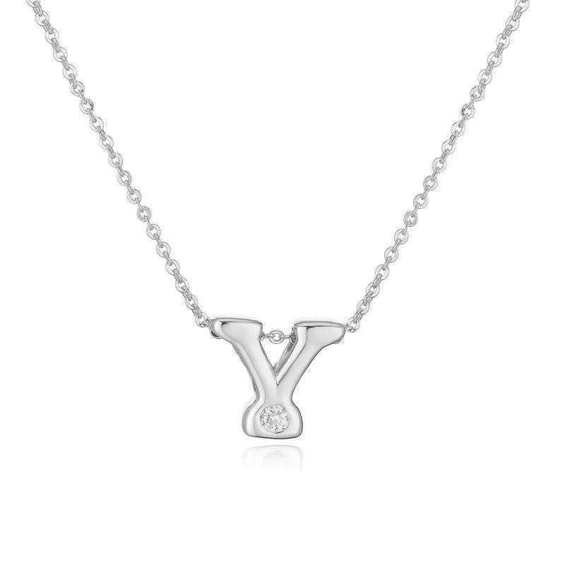 Hip-Hop Vintage Style Simple Style Letter Copper Zircon 18K Gold Plated Pendant Necklace cable chain