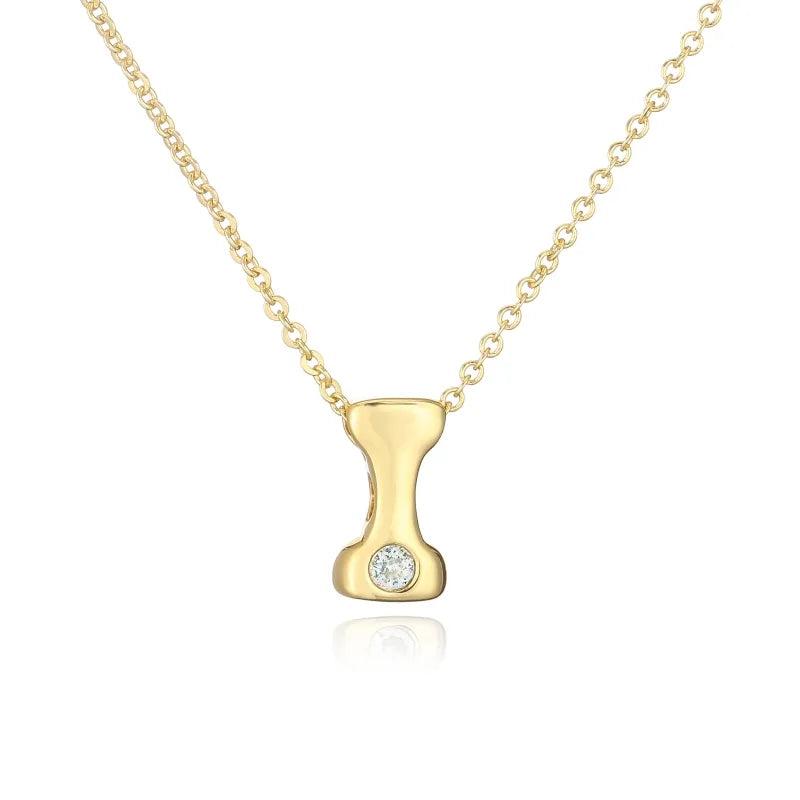 Hip-Hop Vintage Style Simple Style Letter Copper Zircon 18K Gold Plated Pendant Necklace cable chain