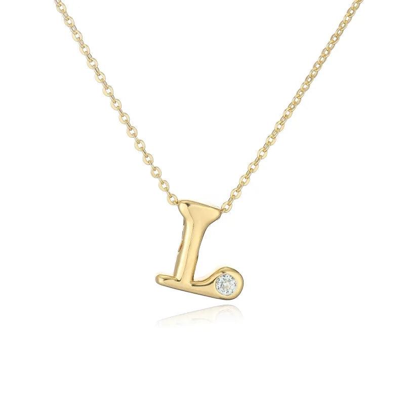 Hip-Hop Vintage Style Simple Style Letter Copper Zircon 18K Gold Plated Pendant Necklace cable chain