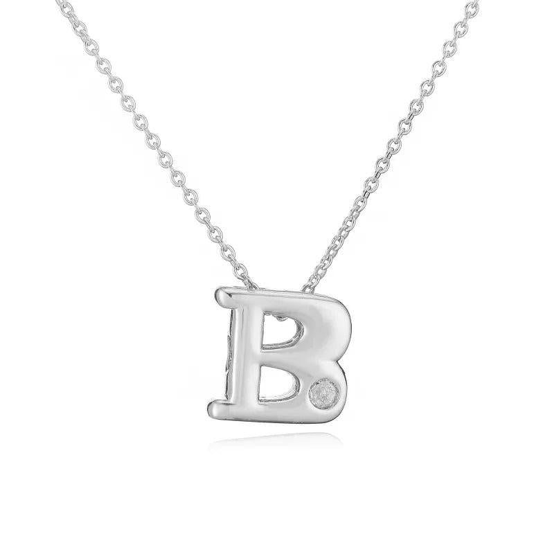Hip-Hop Vintage Style Simple Style Letter Copper Zircon 18K Gold Plated Pendant Necklace cable chain