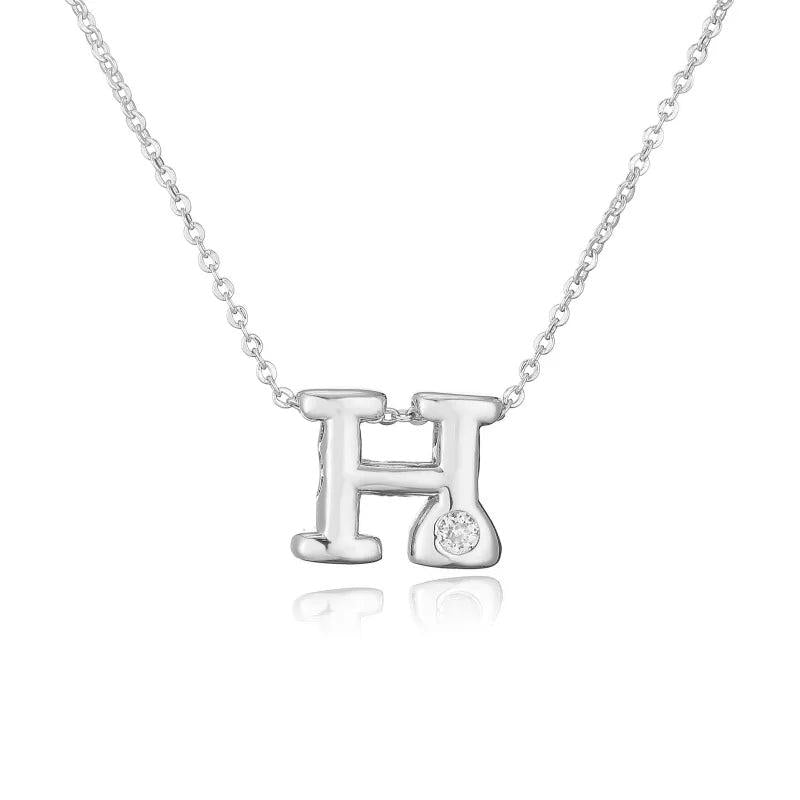 Hip-Hop Vintage Style Simple Style Letter Copper Zircon 18K Gold Plated Pendant Necklace cable chain