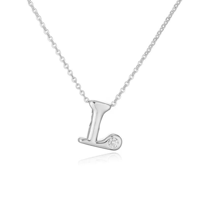 Hip-Hop Vintage Style Simple Style Letter Copper Zircon 18K Gold Plated Pendant Necklace cable chain