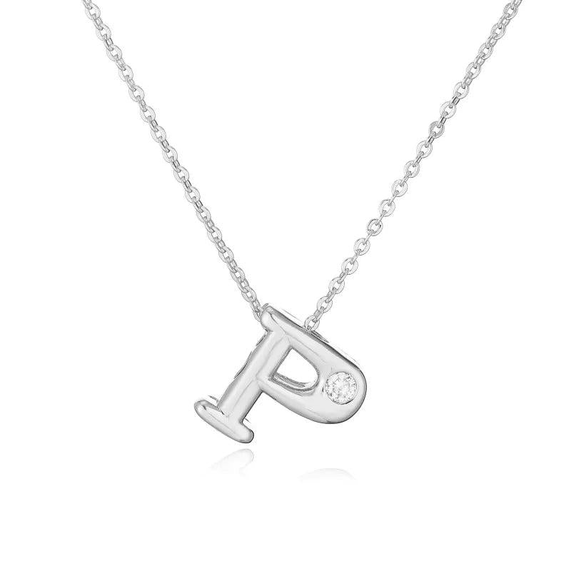Hip-Hop Vintage Style Simple Style Letter Copper Zircon 18K Gold Plated Pendant Necklace cable chain