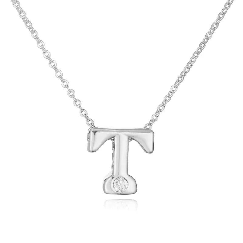 Hip-Hop Vintage Style Simple Style Letter Copper Zircon 18K Gold Plated Pendant Necklace cable chain