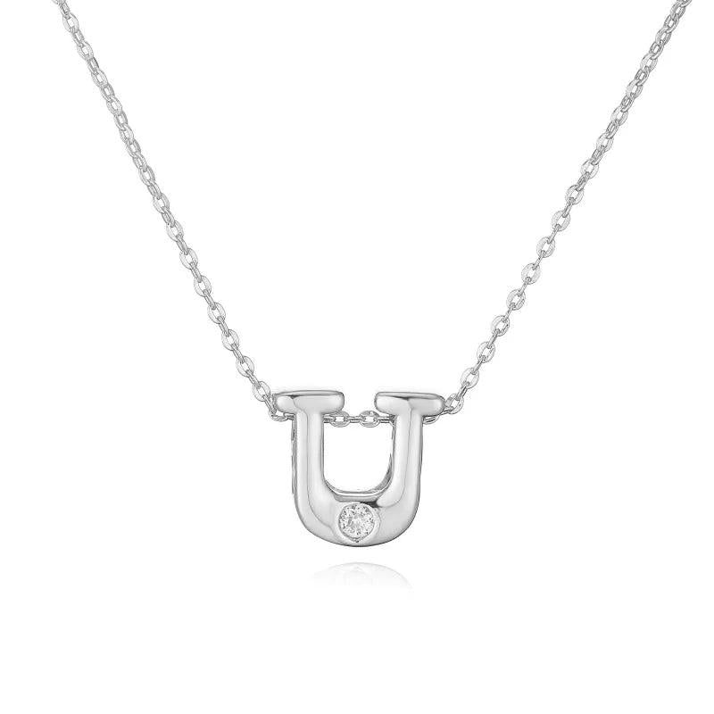 Hip-Hop Vintage Style Simple Style Letter Copper Zircon 18K Gold Plated Pendant Necklace cable chain