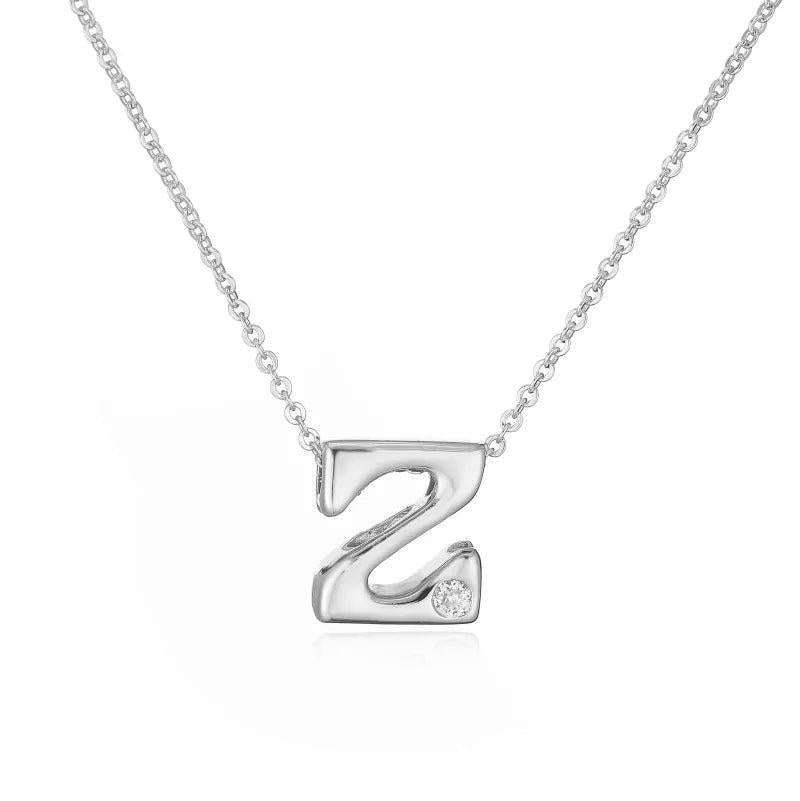 Hip-Hop Vintage Style Simple Style Letter Copper Zircon 18K Gold Plated Pendant Necklace cable chain