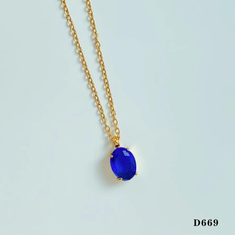 Modern Style Artistic Geometric 304 Stainless Steel Glass 16K Gold Plated White Gold Plated Gold Plated Plating Pendant Necklace