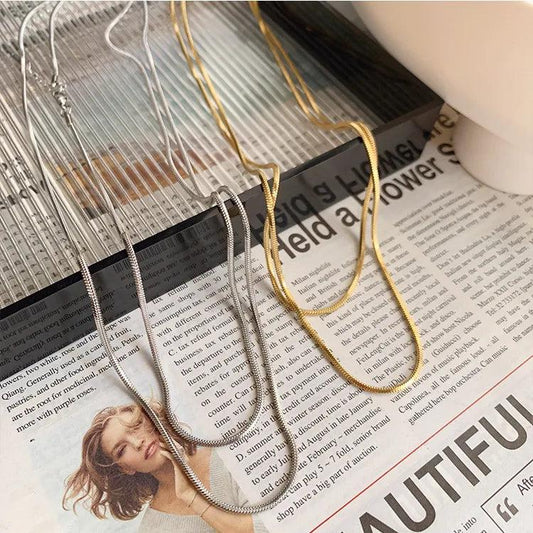 Layered Stainless Steel Necklace