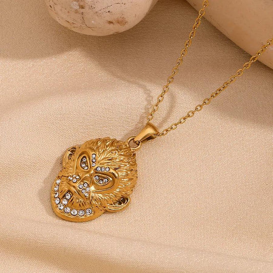 Pendant Gold Stainless Steel Necklace