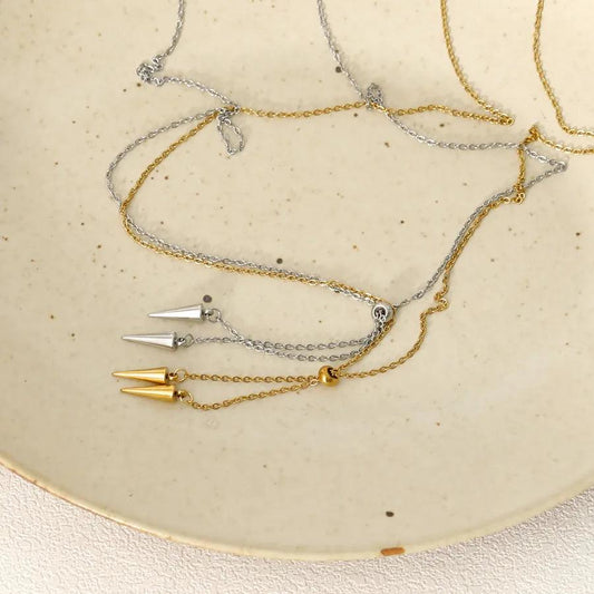 Pendant Gold Stainless Steel Necklace