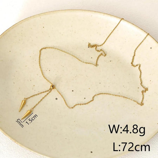 Pendant Gold Stainless Steel Necklace